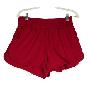 Fabletics Shorts Womens Medium Maroon Pull On Lightweight Running Hike Golf